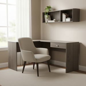 Escritorio para computadora con un cajón, superficie de madera, muebles para oficina en casa, marca Tampa - Product Image 2