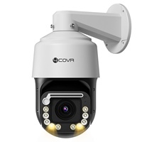 Caméra de sécurité extérieure 4COVR 8MP PTZ Dome avec zoom optique 20X, suivi automatique, étanche IP67, double éclairage, vision nocturne couleur