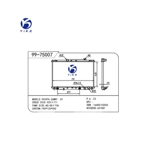 Schlussverkauf Auto-Kraftkörper für Toyota Corolla 1993-1997 OEM16400-03060 Wassertank Aluminium-Kraftkörper