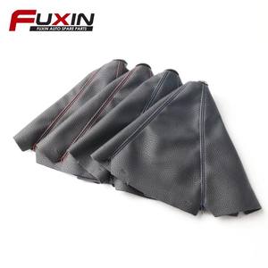 Housse anti-poussière à usage général en cuir noir avec surpiqûres rouges pour la protection du levier de vitesse de voiture - Product Image 5
