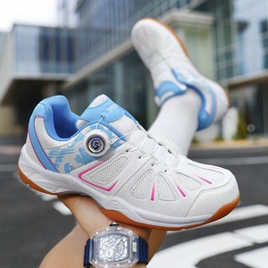Chaussures de sport respirantes et amorties, design à boucle rotative, antidérapantes, chaussures professionnelles pour le badminton, le tennis, l'entraînement quotidien - Product Image 2