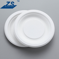 Assiettes jetables compostables en papier HD de 6 pouces, lot de 500, en bagasse de canne à sucre recyclée, biodégradables, robustes, résistantes au congélateur