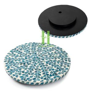 Plateau tournant décoratif de haute qualité incrusté de nacre décoration de table OEM/ODM fait à la main du fabricant du Vietnam - Product Image 2