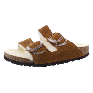 Scarpe Unisex Birkenstock Arizona Shearling Narrow Narrow Colore: Visone |   100% Autentico - Product Image 1