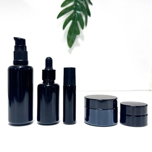 Custom logo 10 15 30 50 100 ML 1OZ 2OZ 3OZ Roller Bottle Dark Violet UV Glass Jar and Violet Lotion Spray Bottle for Cosmetic - Product Image 2