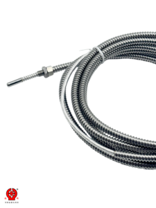 Sonde en L Pt100 RTD WZPM, capteur de température pour roulement à billes, montage à angle droit, gaine en acier inoxydable - Product Image 2