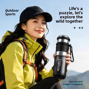 Boyue Light Travel Three-Drink Cup Portable Business-Style Multi-Functional Stainless Steel Vacuum <span class=keywords><strong>Thermos</strong></span> Camping 12-24 Hours - Product Image 3