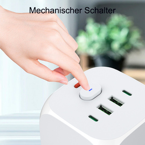 Hot Sell European <strong>Socket</strong> 4 Way Outlet Travel Adapter <strong>with</strong> USB Type-c <strong>EU</strong> <strong>Power</strong> Strip <strong>with</strong> Switch OEM Cube <strong>Power</strong> Strip <strong>with</strong> <strong>Cable</strong> - Product Image 6