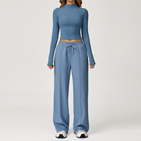 Vêtements de sport Aoyema, vêtements de sport d'extérieur, vêtements de sport à taille haute, style tendance, salle de sport, nylon respirant, respirant, tenue de course et de yoga