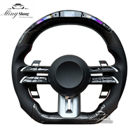 Convient pour Mercedes-Benz A/C/E/S/G/V/Classe B GLE CLS GLA SLC GL GLK AMG Dragonfly Volant de sport LED en fibre de carbone
