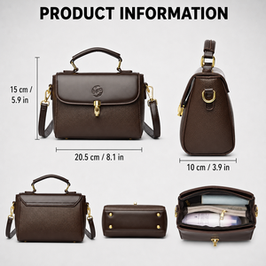 Fournisseur de sacs à poignée supérieure motif litchi en gros, sacoche en PU à fermoir rond personnalisé avec faible MOQ de 20 pour l'approvisionnement professionnel - Product Image 4