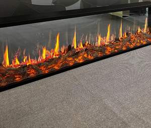 Nouvelle Conception <span class=keywords><strong>Cheminée</strong></span> Électrique Intérieure pour Maison et Hôtel, Éclairage LED Écologique, Acier Laminé à Froid Intégré - Product Image 6