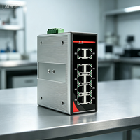 Servidor Serial para Montaje en Riel DIN, 8 Puertos Industriales RS232 RS485, Adaptador Serial a Ethernet para Transmisión Transparente en Red