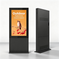 Affichage numérique extérieur personnalisé de 55 pouces, écran LCD imperméable, affichage publicitaire interactif, signalisation numérique portable intelligente