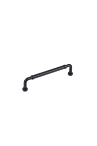 工業用パイプスタイルマットブラック亜鉛合金128/224mmキッチンキャビネットドアワードローブ引き出しOEM工場高品質家具 - Product Image 2