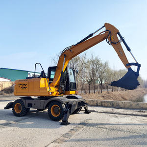 Precio de fábrica, excavadora de ruedas pesadas con orugas de goma de 15 toneladas, rueda de construcción de ingeniería, excavadora grande, Ensacadora de construcción de carreteras - Product Image 4