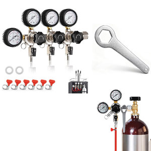 Regolatore di CO2 per Torre di Birra a Tre Rubinetti, Erogatore CGA-320, Regolatore per Bombola CO2, Regolatore di Gas per Feste e Matrimoni - Product Image 1