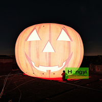 Publicité géante d'extérieur Décoration d'Halloween en forme de citrouille gonflable à LED