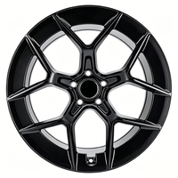Rines de Aleación de Aluminio Forjado de una Pieza de 18/19/21/22 Pulgadas, Diseño Multirradio, Negro, Cóncavo Profundo, 5x112/5x120, ET de 20 mm