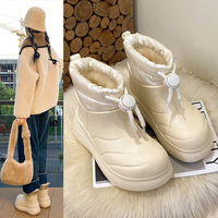XH8801 bottines imperméables extérieures hiver en peluche semelle épaisse antidérapante grosses bottes chaussures en coton pour femmes