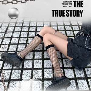 Fishnet <b>Socks</b> Women 15D Thin Hollow Mesh Mid Calf Transparent JK Style <b>Sock</b> For Youth - Product Image 4