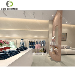 Boutiques Baby Shop Interior Design Custom Durable Clothing Display Cabinet Garment Stand For Kids Clothing Shop Furniture - Product Image 2