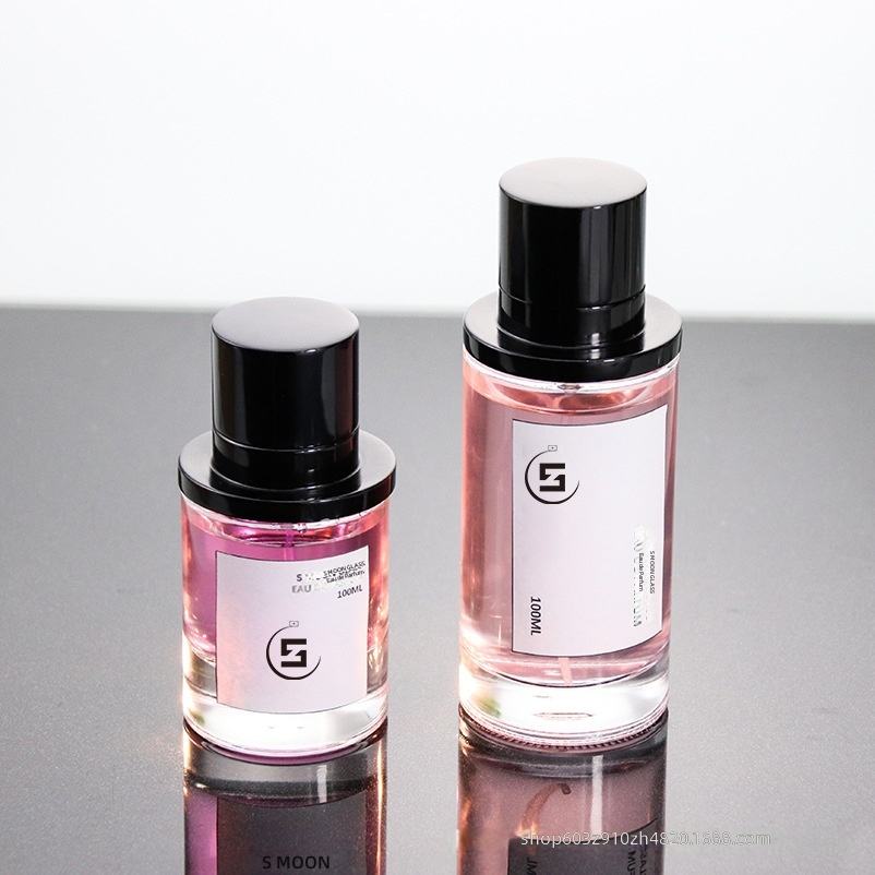 30ml 50ml 100ml Glass Perfume Bottle Cylindrical Cosmetic Container ...
