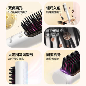 MinHuang Hair <b>Straightening</b> <b>Comb</b> With Negative Ion White Reusable Multi-purpose Styling Tool - Product Image 2