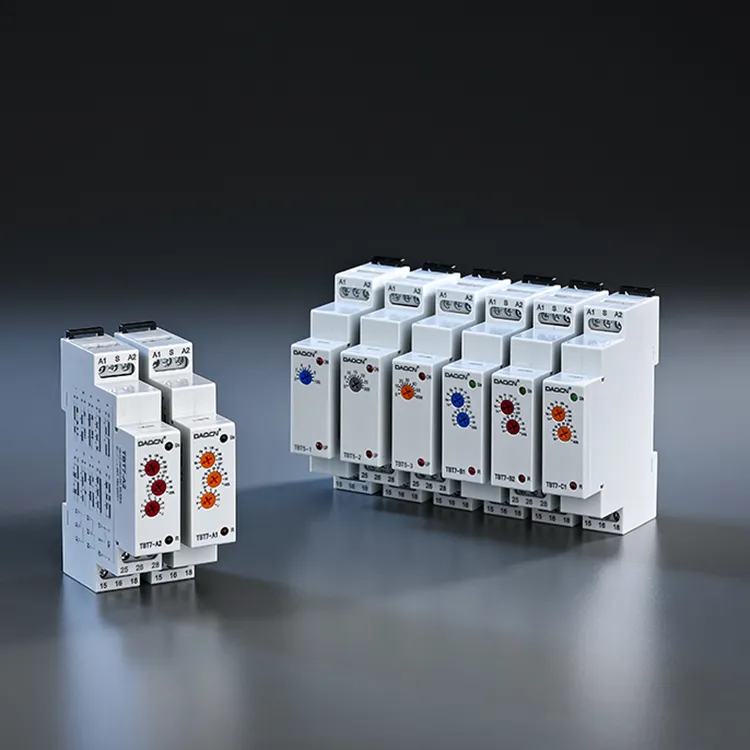 Daqcn TBT7-A1 Timer Relais Led Elektrische Apparaten Multifunctionele 220V Enkele Spanning Din Rail Tijdrelais