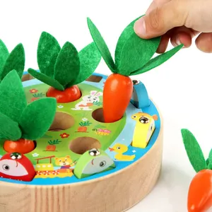 Wholesale Montessori Cartoon Wood Board Game Math Fishing Children Farm Sensory Educational Learning Toys for Kids Boys Girls - Product Image 2