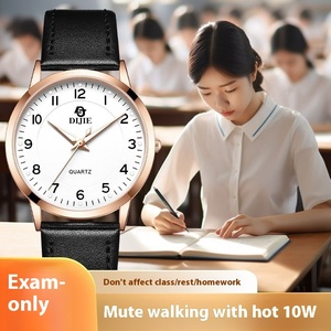 Reloj con movimiento de cuarzo de estilo universitario para hombre con correa de cuero Accesorio de moda de alto valor para estudiantes y <span class=keywords><strong>funcionarios</strong></span> públicos - Product Image 3