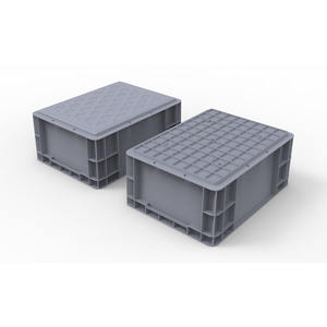 Contenedores de almacenamiento industriales europeos, plástico sólido a granel, apilable, cerrado, tapa de la UE, nueva caja de inyección, herramienta de organización, almacenamiento de Juguetes - Product Image 4