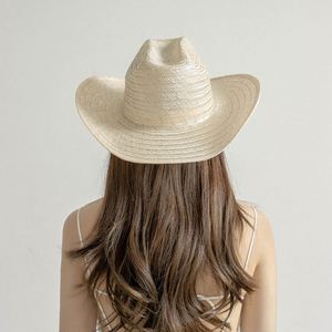 Wholesale Men Women Wide Brim Panama <b>Straw</b> Beach <b>Hat</b> Luxury High Quality Sisal Hemp Cowboy <b>Hats</b> - Product Image 2