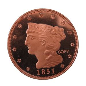 24K bakır paralar 1 Oz .999 İnce bakır örgülü saç 1/2 Cent yuvarlak bakır külçe paraları - Product Image 1