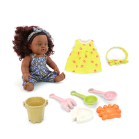 Mini poupées noires réalistes pour enfants et filles, poupées noires douces afro-américaines, ensembles de poupées réalistes personnalisées pour filles