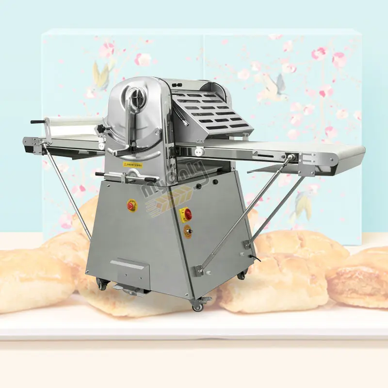 Máquina automática de rodillo de Pizza, laminadora y cortador de rosquillas, Baklava, máquina laminadora de Fondant
