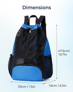 Sac à dos de sport pour homme, grande capacité, imperméable, avec filet, pour activités de plein air, fitness, natation, doublure en polyester, échantillon gratuit - Product Image 6