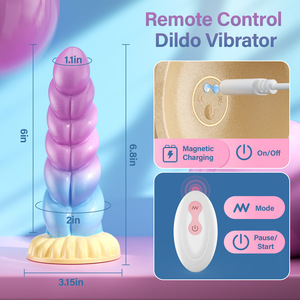Dildo Anal de Silicona Artificial con Forma de Unicornio, 100% Impermeable, Suave, Expandible, Control Remoto Inalámbrico, Vibración de 8 Frecuencias, USB - Product Image 3