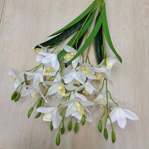 K-0409 5 Fourchette Bundle Tête De <span class=keywords><strong>Tigre</strong></span> <span class=keywords><strong>Orchidée</strong></span> Simulation Fleur Décoration De La Maison Fleur De Mariage Décoration Est-Asiatique <span class=keywords><strong>Orchidée</strong></span> - Product Image 1
