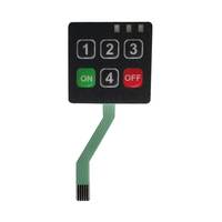 Clavier à membrane flexible OEM avec boutons tactiles en relief