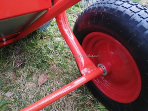 Carretilla de Construcción Galvanizada de Doble Rueda para el Mercado de Rusia y Polonia, Carretilla Galvanizada de <span class=keywords><strong>2</strong></span> Ruedas con Bandeja de Zinc y Neumáticos - Product Image 3