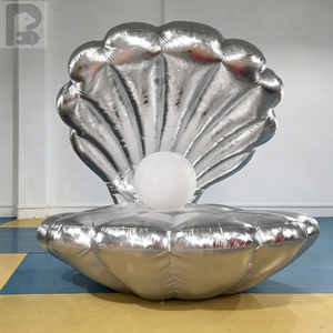 Coquille de Sirène Gonflable Miroir Personnalisable avec Logo et Graphiques, avec <span class=keywords><strong>Boule</strong></span> de Perles LED pour Marques de Mode et Usage Commercial - Product Image 1