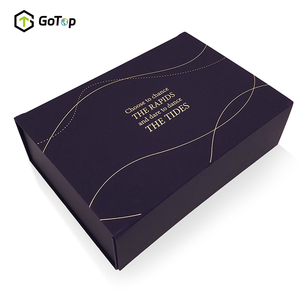 Tùy Chỉnh Sang Trọng Màu Đen Có Thể Gập Lại Từ Đóng Cửa Hộp Quà Tặng Dập Nổi Gấp Các Tông Lưu Trữ Cao Cấp Màu Đen Giấy Bao Bì Cho - Product Image 2