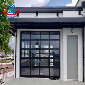 Puertas de Garaje Modernas de Aluminio y Plexiglás <span class=keywords><strong>Transparente</strong></span> de Alta Tecnología ZHTDOORS para Patio - Product Image 3