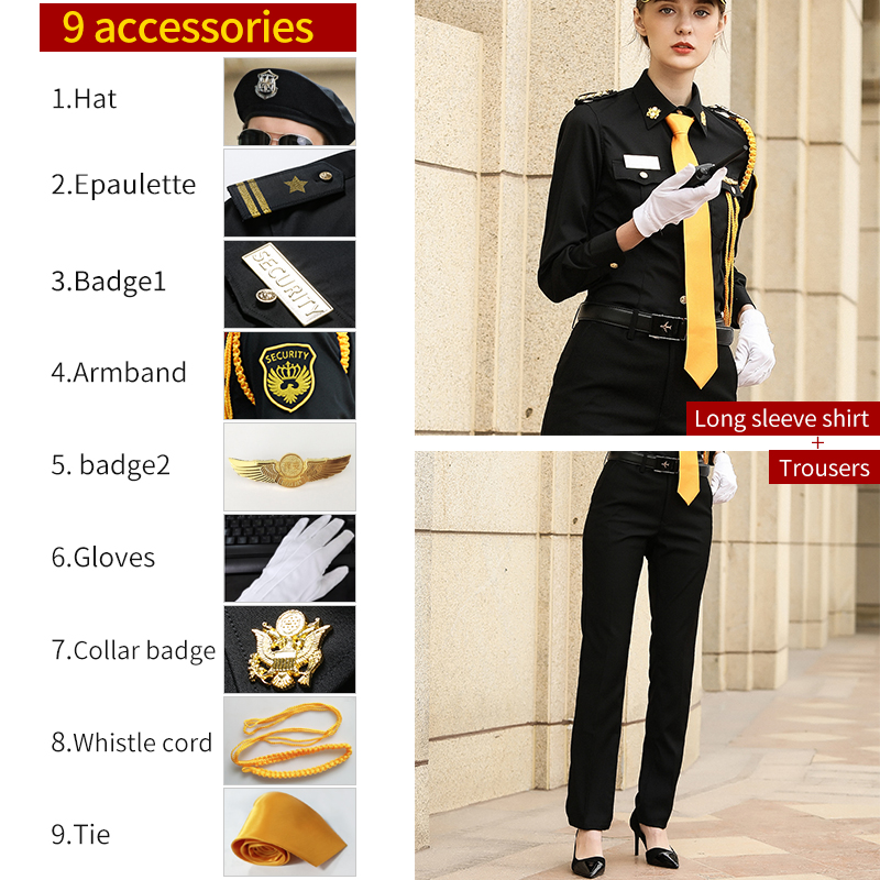 Costume chemise manches longues + béret + épaulette 2+7 accessoires