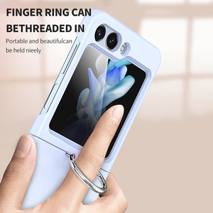 เคสโทรศัพท์สีทึบพร้อมห่วงกรอบแข็งบางบางเฉียบสำหรับ <span class=keywords><strong>Samsung</strong></span> Z <span class=keywords><strong>flip</strong></span> 3 <span class=keywords><strong>4</strong></span> 5 6 7 - Product Image 5