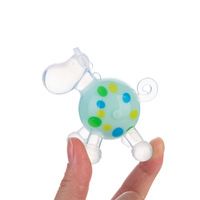 Anneau de dentition en silicone paresseux, sans BPA, de qualité alimentaire, pour bébé, motif dessin animé, vente en gros