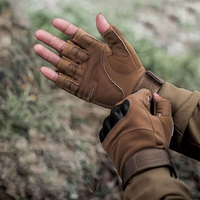 Gants tactiques demi-doigts personnalisés de marque WHCSJ en vert kaki noir, antidérapants et résistants à l'usure, fabriqués en Chine pour le Mexique et le Pérou