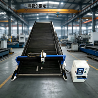 Découpeuse laser fibre CORAL CRL-12025AD 20kW sur rail, équipement CNC pour la découpe de tôles industrielles surdimensionnées
