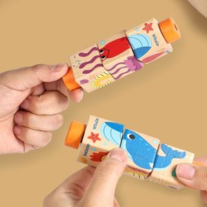 Mon premier jeu en bois pour bébé, petit puzzle de motricité fine, jeu d'association de motifs, blocs torsadés éducatifs pour tout-petits - Product Image 3